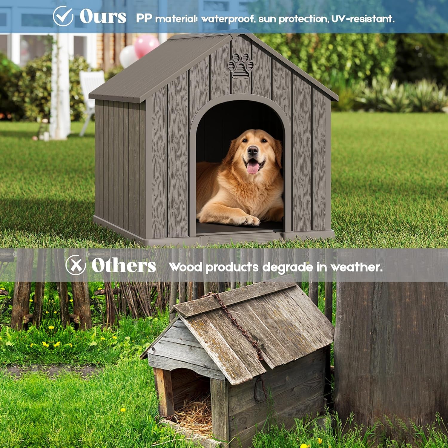 Large Outdoor Indoor Dog House